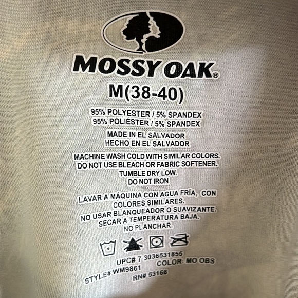 Men’s Mossy Oak No Fly Zone Tech Camo Short Sleeved Shirt Size Medium - Picture 3 of 6